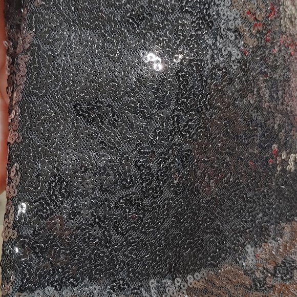 Black Sequin Curtain Set - Picture 3 of 4